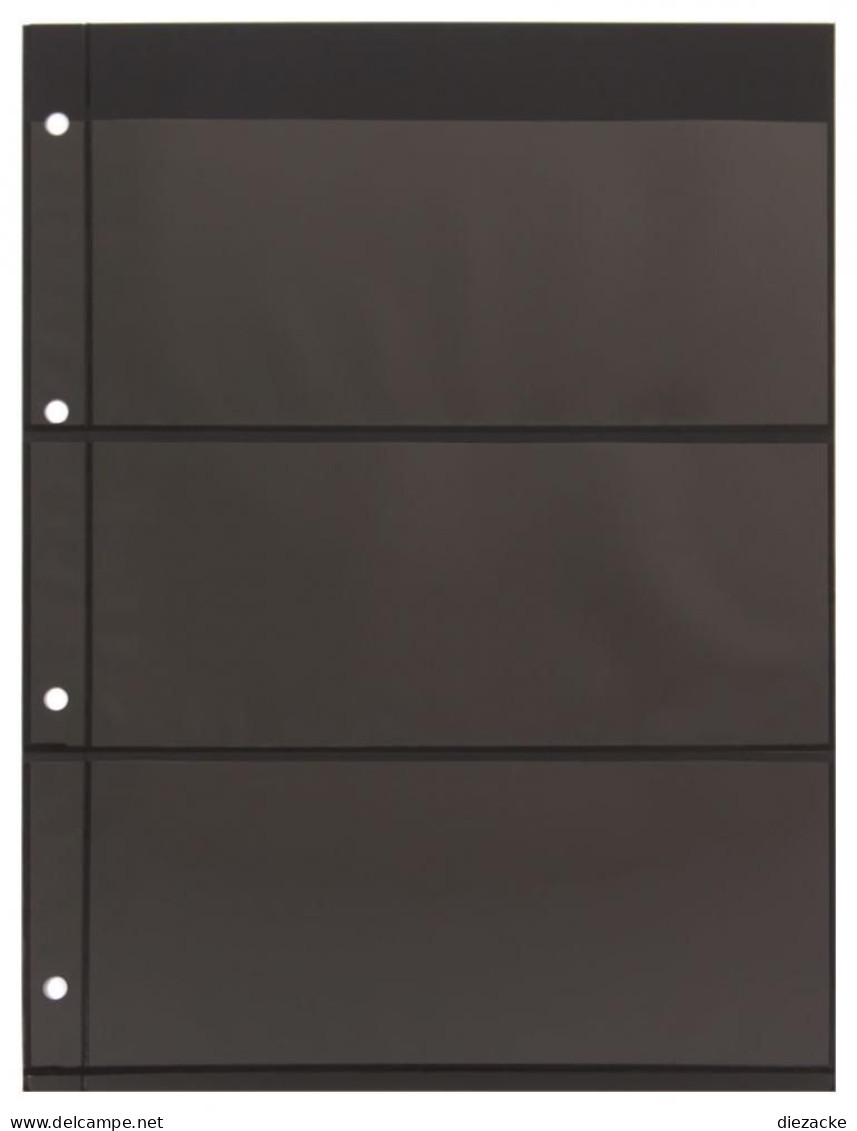 Kobra Einsteckblätter Schwarz E23 Mit 3 Streifen (10er Pack) Neu ( - Autres & Non Classés