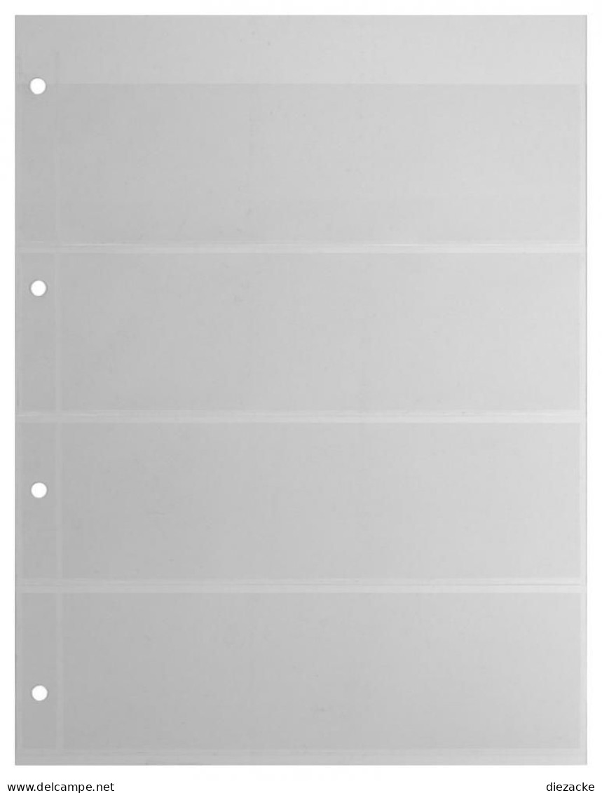 Kobra Einsteckblätter Klar E14 Mit 4 Streifen (10er Pack) Neu ( - Altri & Non Classificati