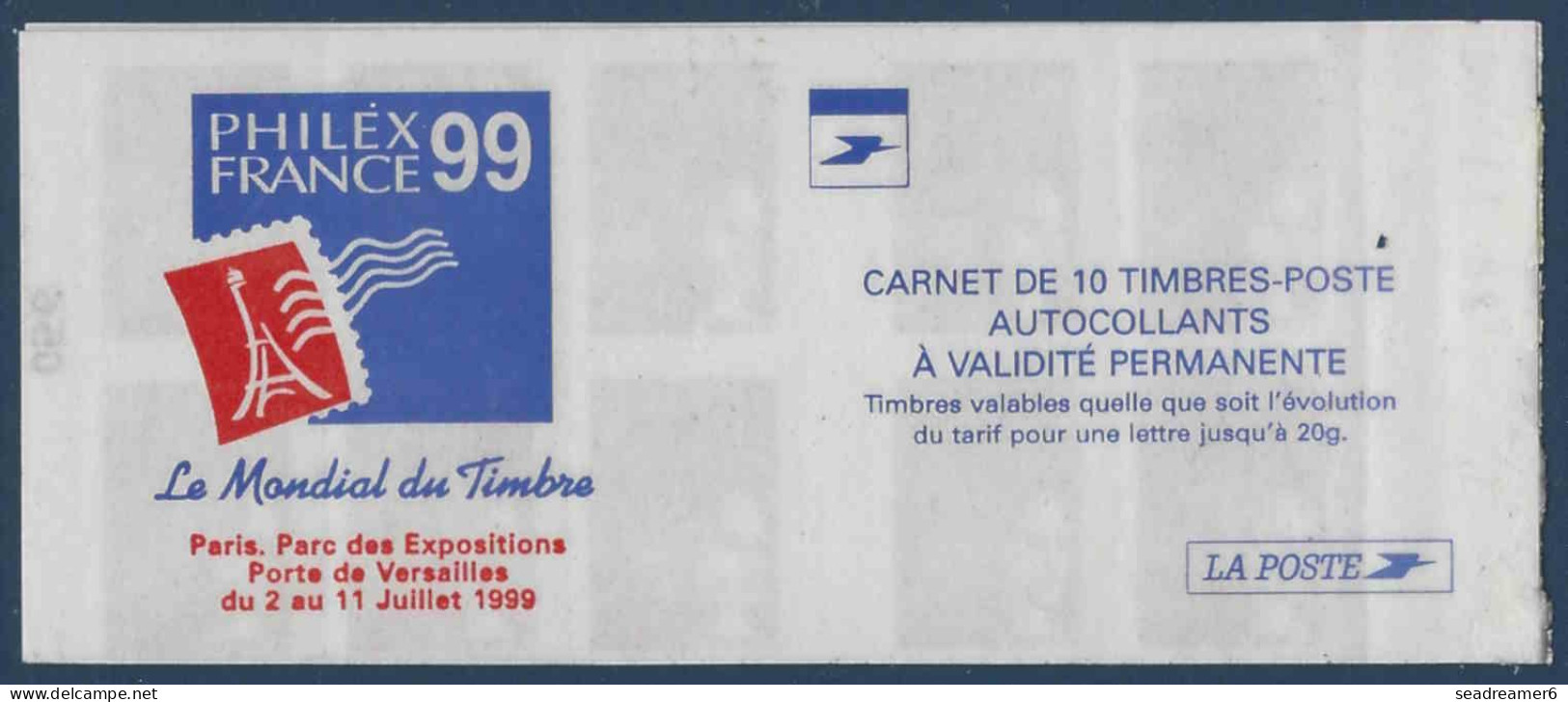 France 2 Carnets LUQUET Se Suivant " PHILEX-FRANCE 99 " N°3085d-C4 Variété Erreur De Date 28/11/98 & 26/11/98 TTB - Modernes : 1959-...