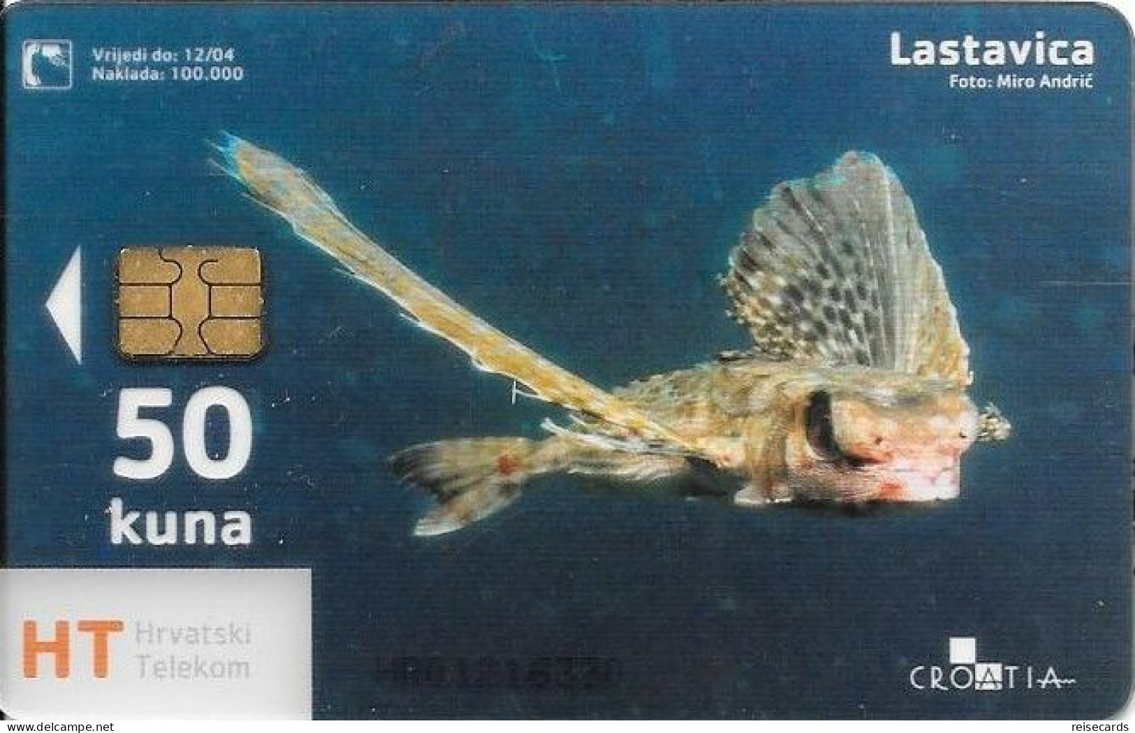 Croatia: Hrvatski Telekom - Underwater World, Lastavica. Transparent - Kroatien