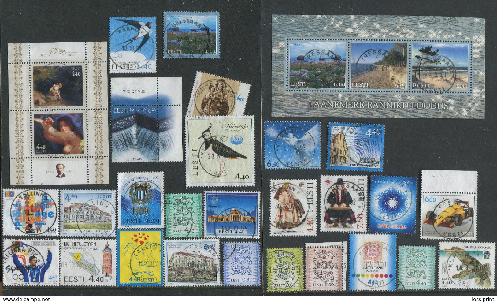 Estonia:Used Stamps And Blocks Year Set 2001 - Estonia