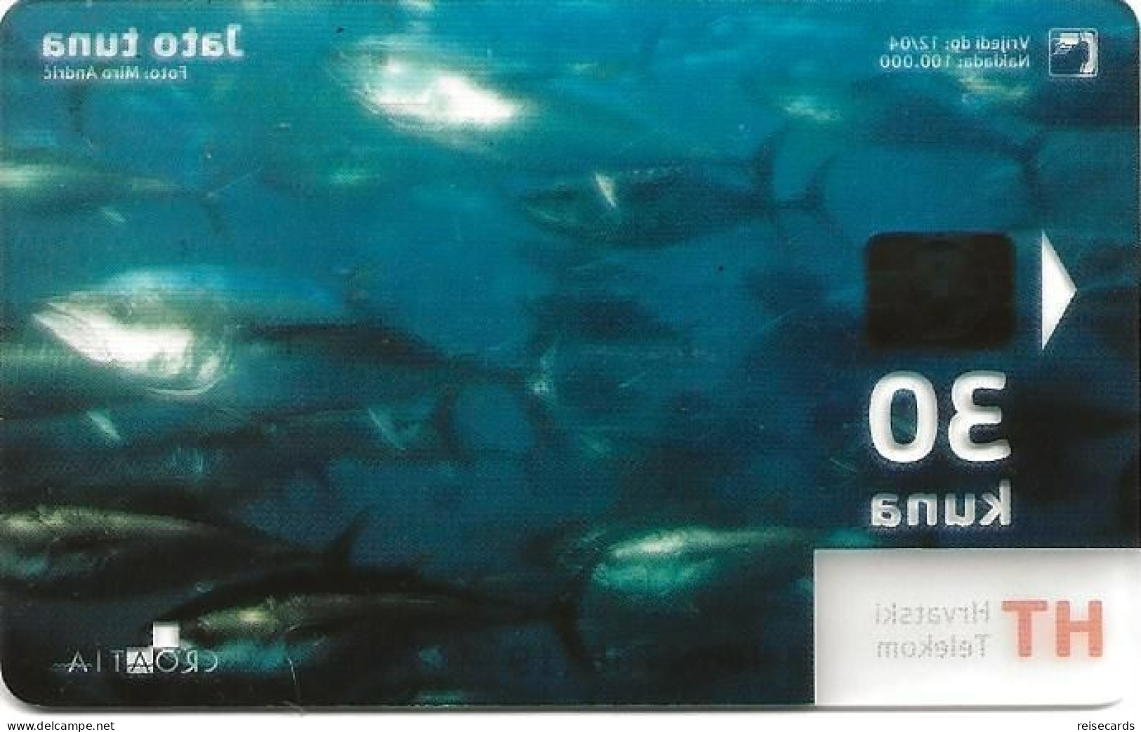 Croatia: Hrvatski Telekom - Underwater World, Jato Tuna. Transparent - Kroatië