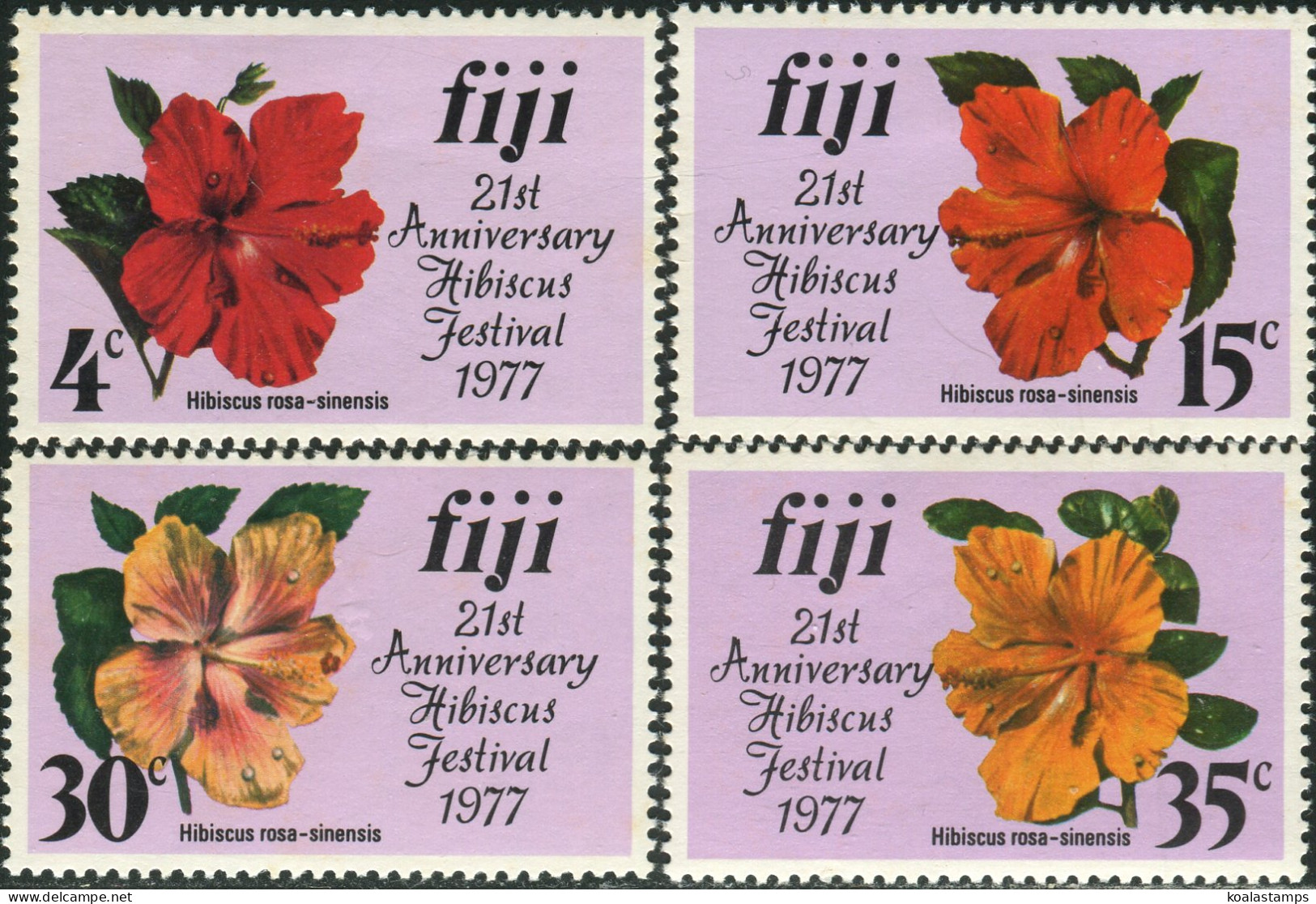 Fiji 1977 SG541-544 Hibiscus Set MNH - Fiji (1970-...)