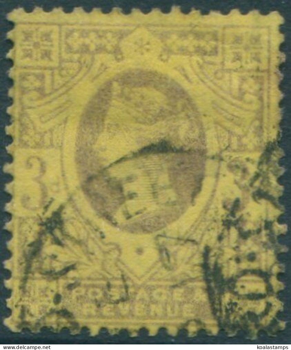 Great Britain 1887 SG202 3d Purple/yellow QV #1 FU (amd) - Other & Unclassified