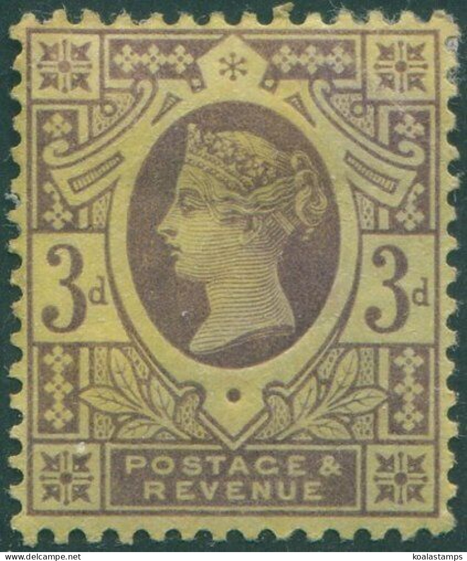 Great Britain 1887 SG202 3d Purple/yellow QV MH (amd) - Autres & Non Classés