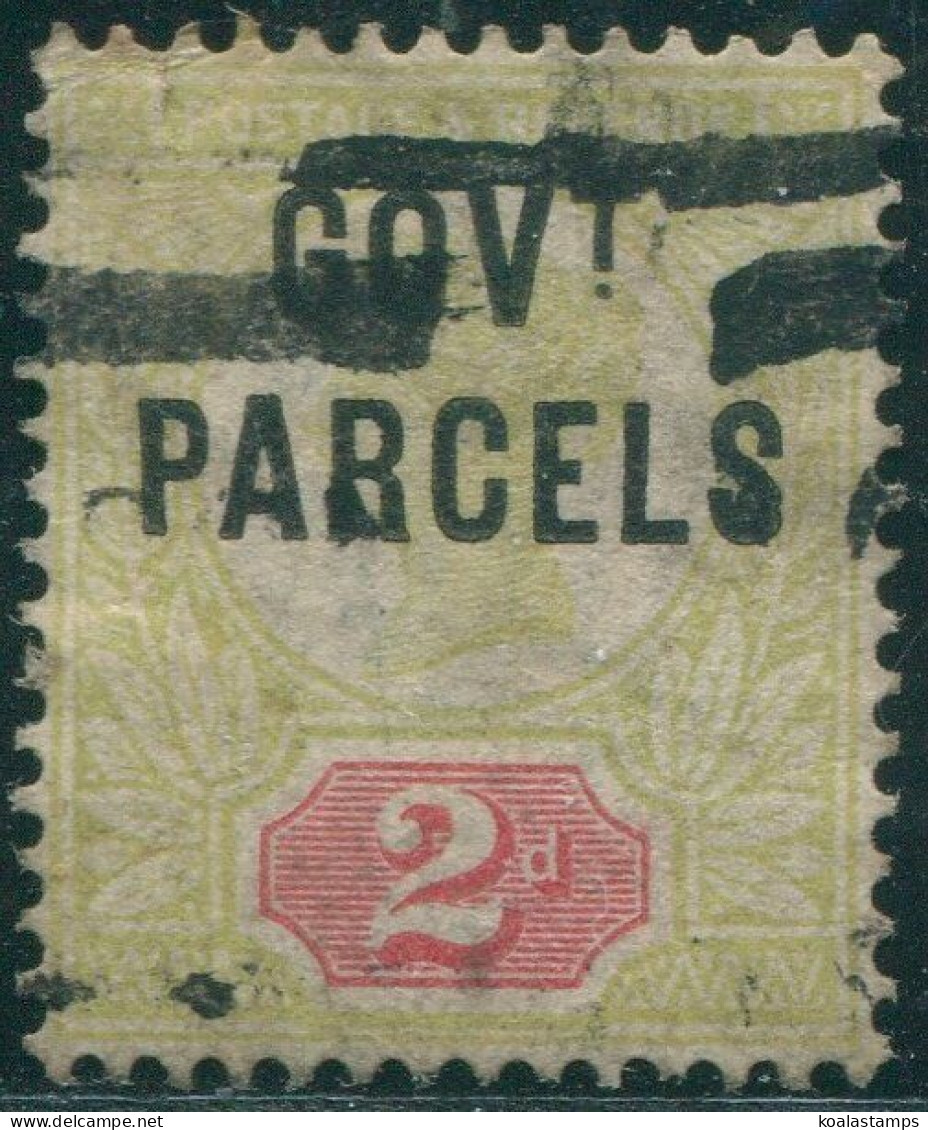 Great Britain Official 1891 SGO70 2d Green Carmine QV GOVT PARCELS FU (amd) - Altri & Non Classificati
