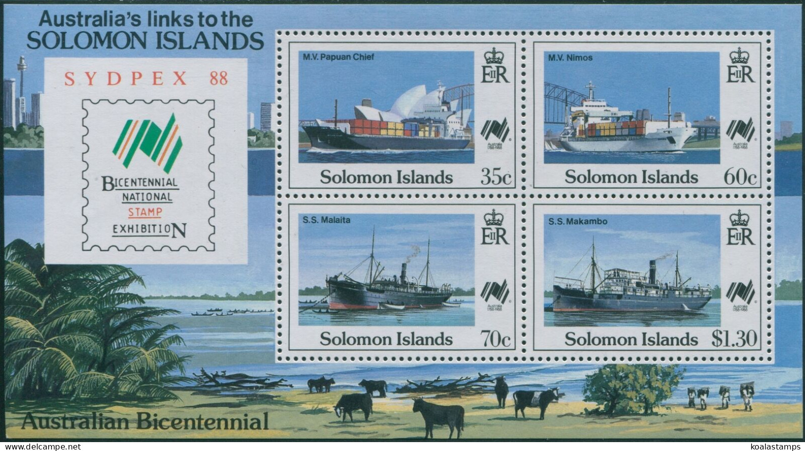 Solomon Islands 1988 SG630 MS Sydpex Stamp Exhibition MNH - Salomon (Iles 1978-...)