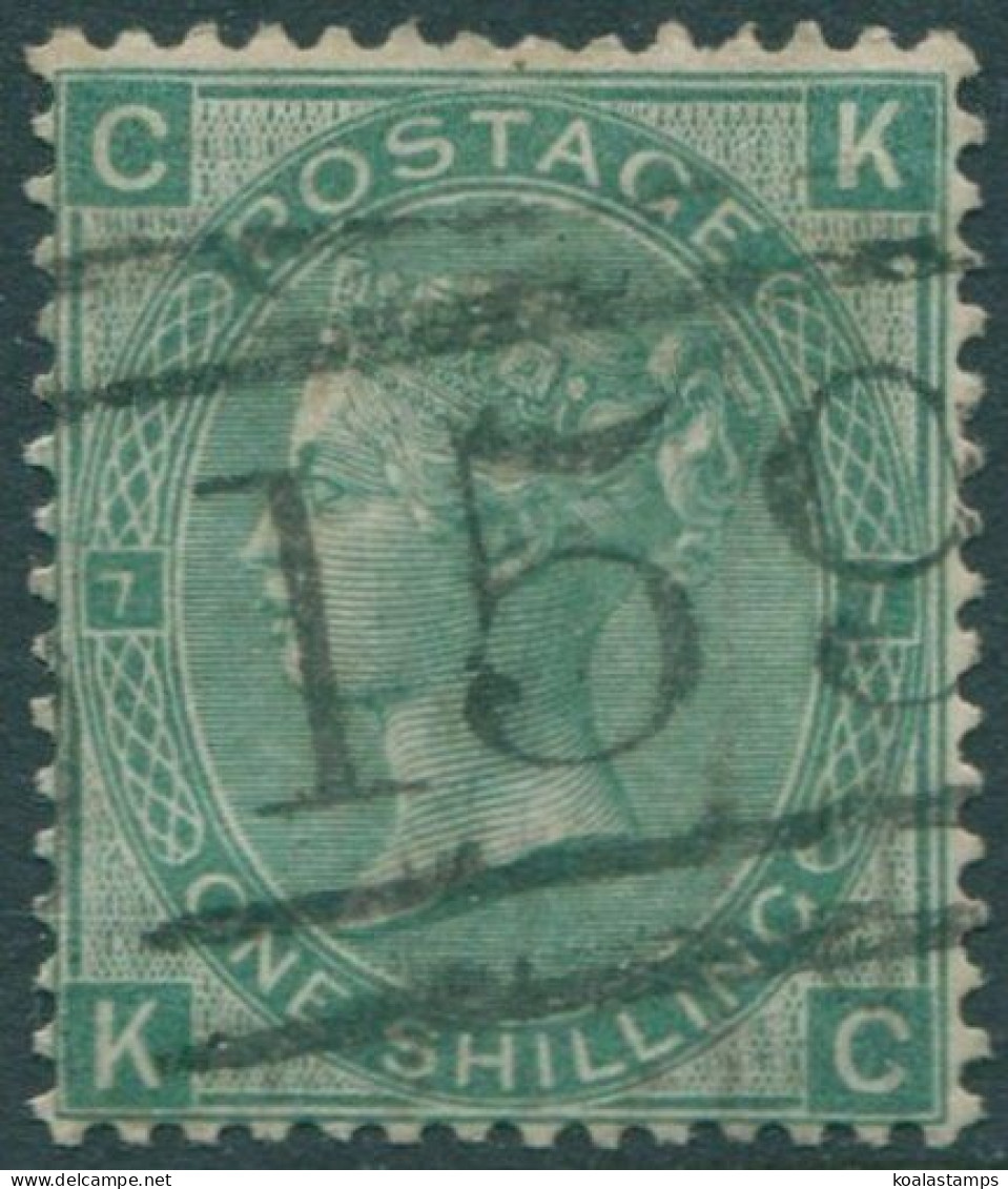 Great Britain 1867 SG117 1s Green QV CKKC Plate 7 FU (amd) - Other & Unclassified