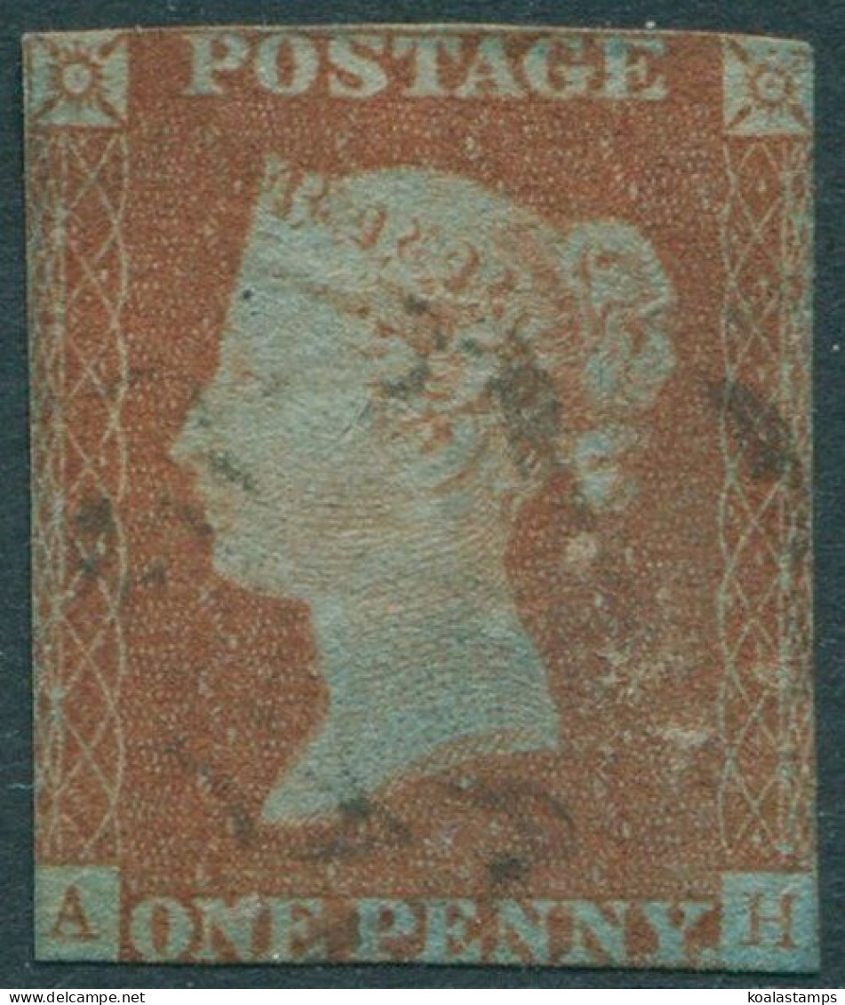 Great Britain 1854 SG12 1d Orange-brown QV **AH Imperf FU (amd) - Unclassified