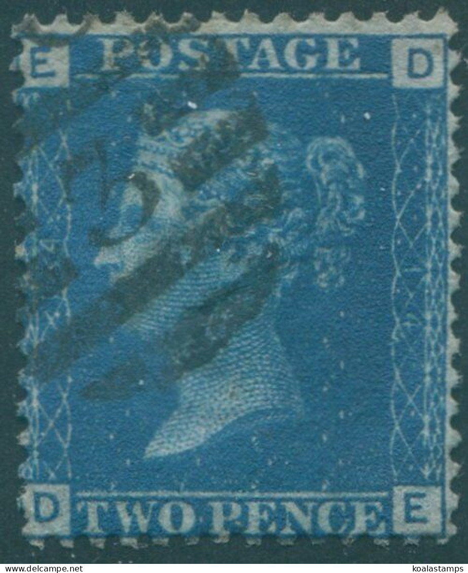 Great Britain 1858 SG47 2d Blue QV EDDE Plate 14 FU (amd) - Zonder Classificatie