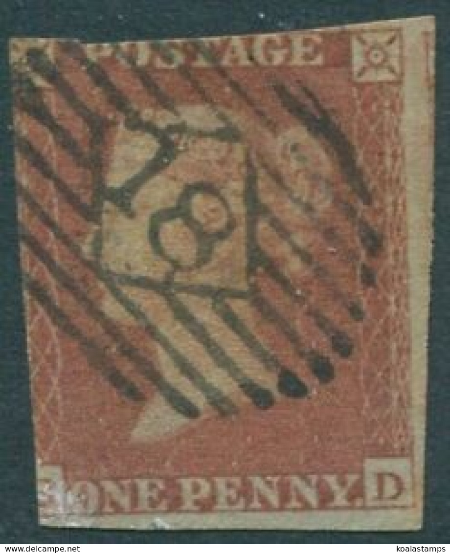 Great Britain 1854 SG8 1d Red-brown  QV **SD Imperf FU (amd) - Zonder Classificatie