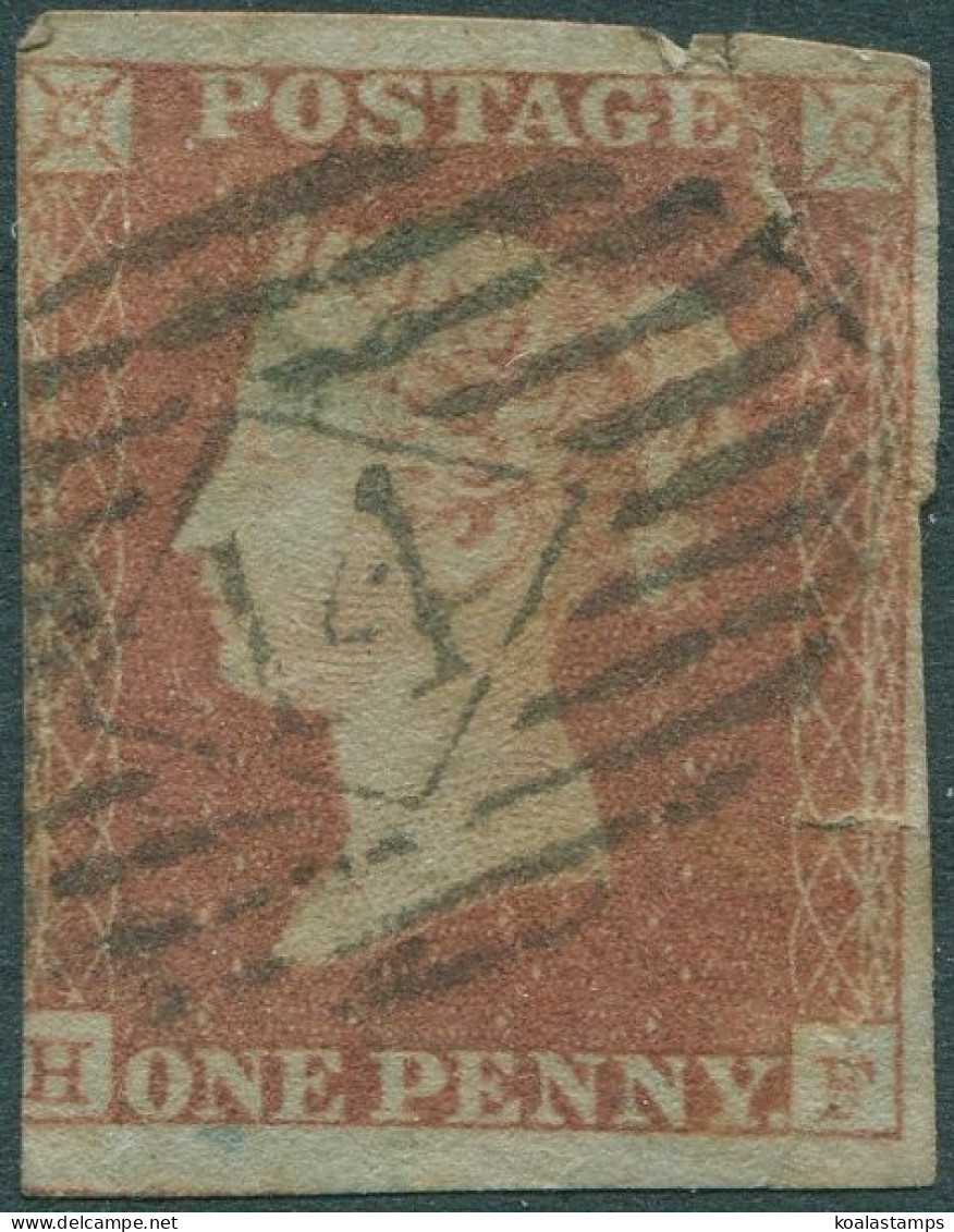 Great Britain 1841 SG8 1d Red-brown QV Imperf **HF Tears FU (amd) - Sin Clasificación