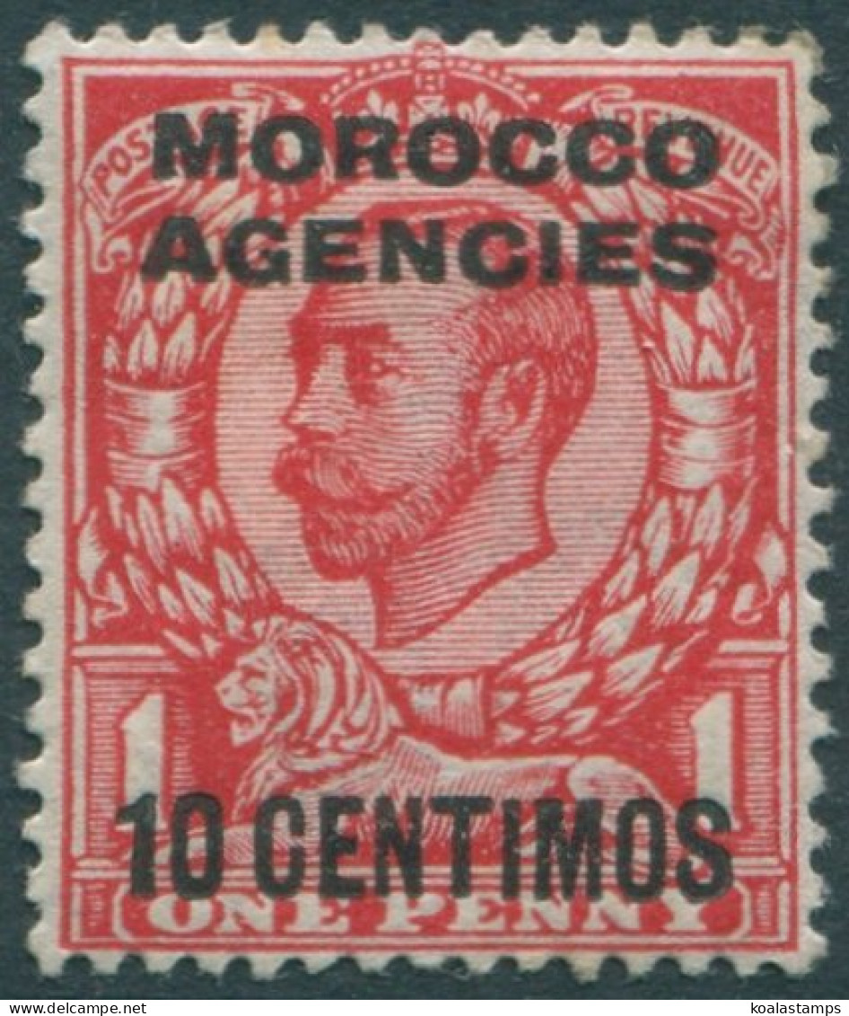 Morocco Agencies 1914 SG130 10c On 1d Scarlet KGV MH (amd) - Morocco Agencies / Tangier (...-1958)