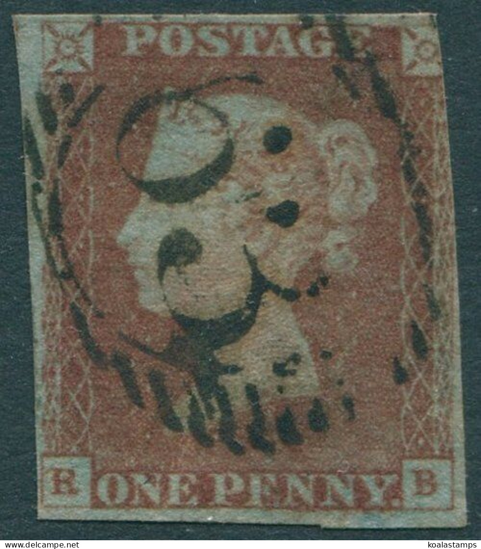 Great Britain 1854 SG8 1d Red-brown QV **RB Imperf FU (amd) - Unclassified