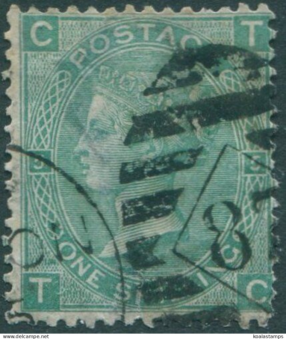 Great Britain 1867 SG117 1s Green QV CTTC Plate 5 FU (amd) - Autres & Non Classés