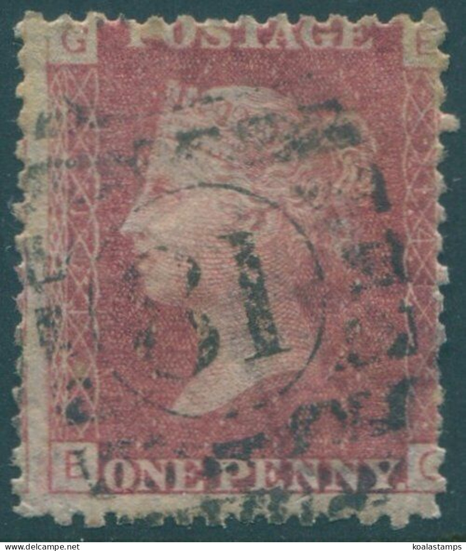 Great Britain 1854 SG36 1d Rose-red QV GEEG Plate 141 Perf 16 FU (amd) - Unclassified