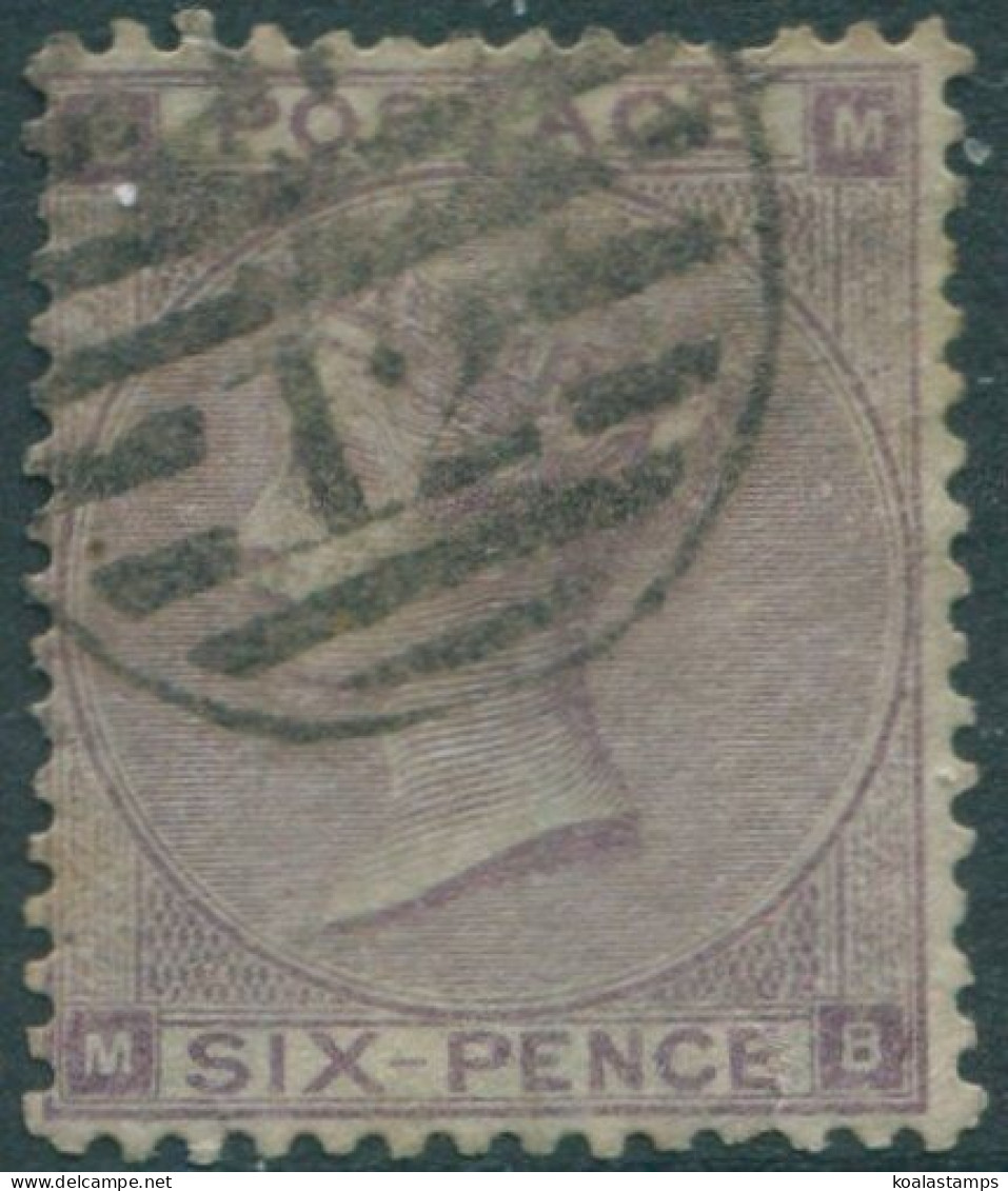 Great Britain 1862 SG84 6d Lilac QV BMMB FU (amd) - Altri & Non Classificati