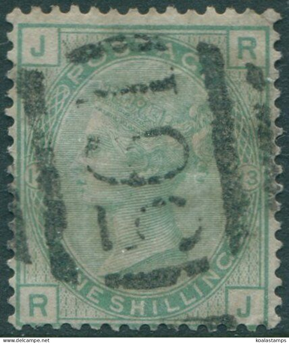 Great Britain 1873 SG150 1s Green QV JRRJ Plate 13 FU (amd) - Other & Unclassified