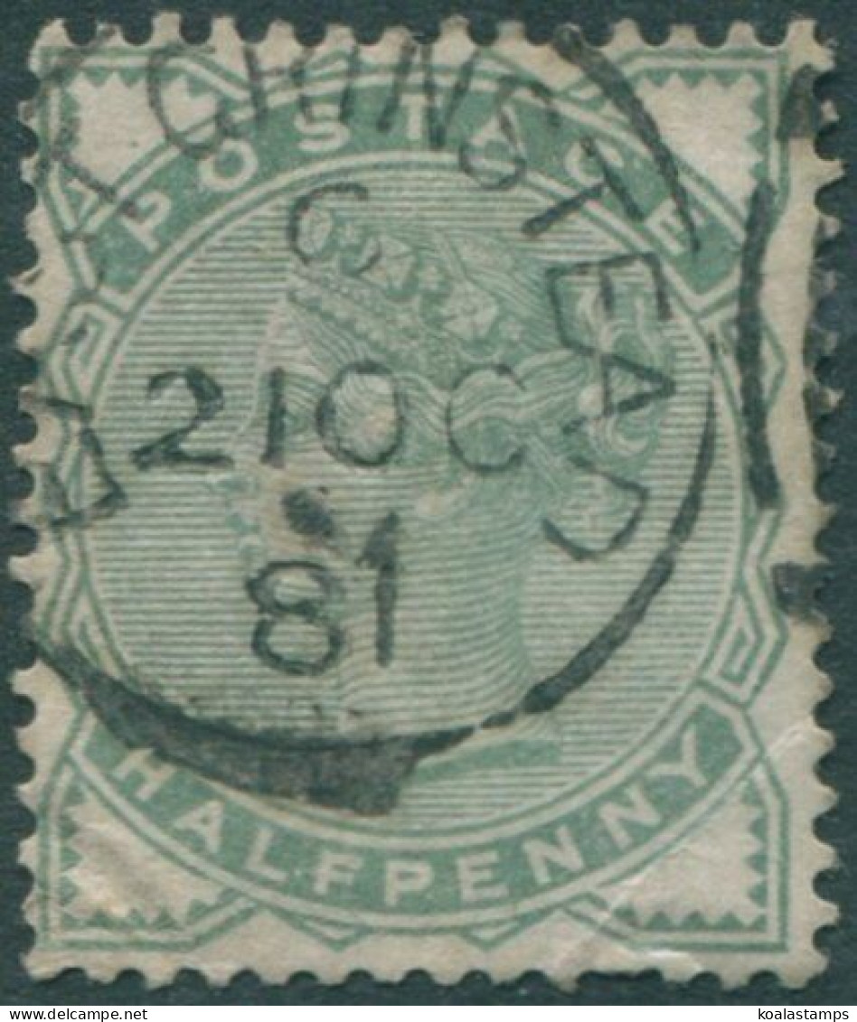 Great Britain 1880 SG165 ½d Pale Green QV #1 FU (amd) - Autres & Non Classés