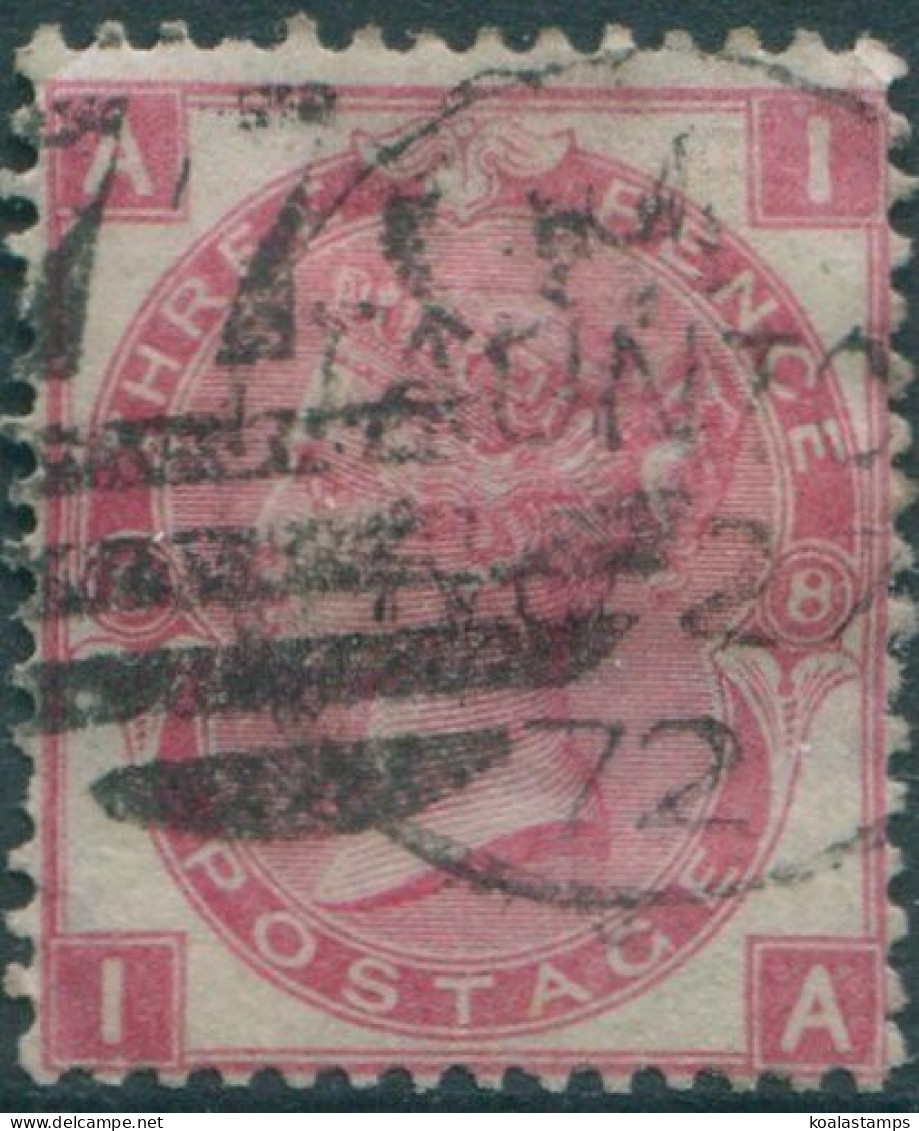 Great Britain 1867 SG103 3d Rose QV AIIA Rose Spray Wmk Plate 8 FU (amd) - Andere & Zonder Classificatie