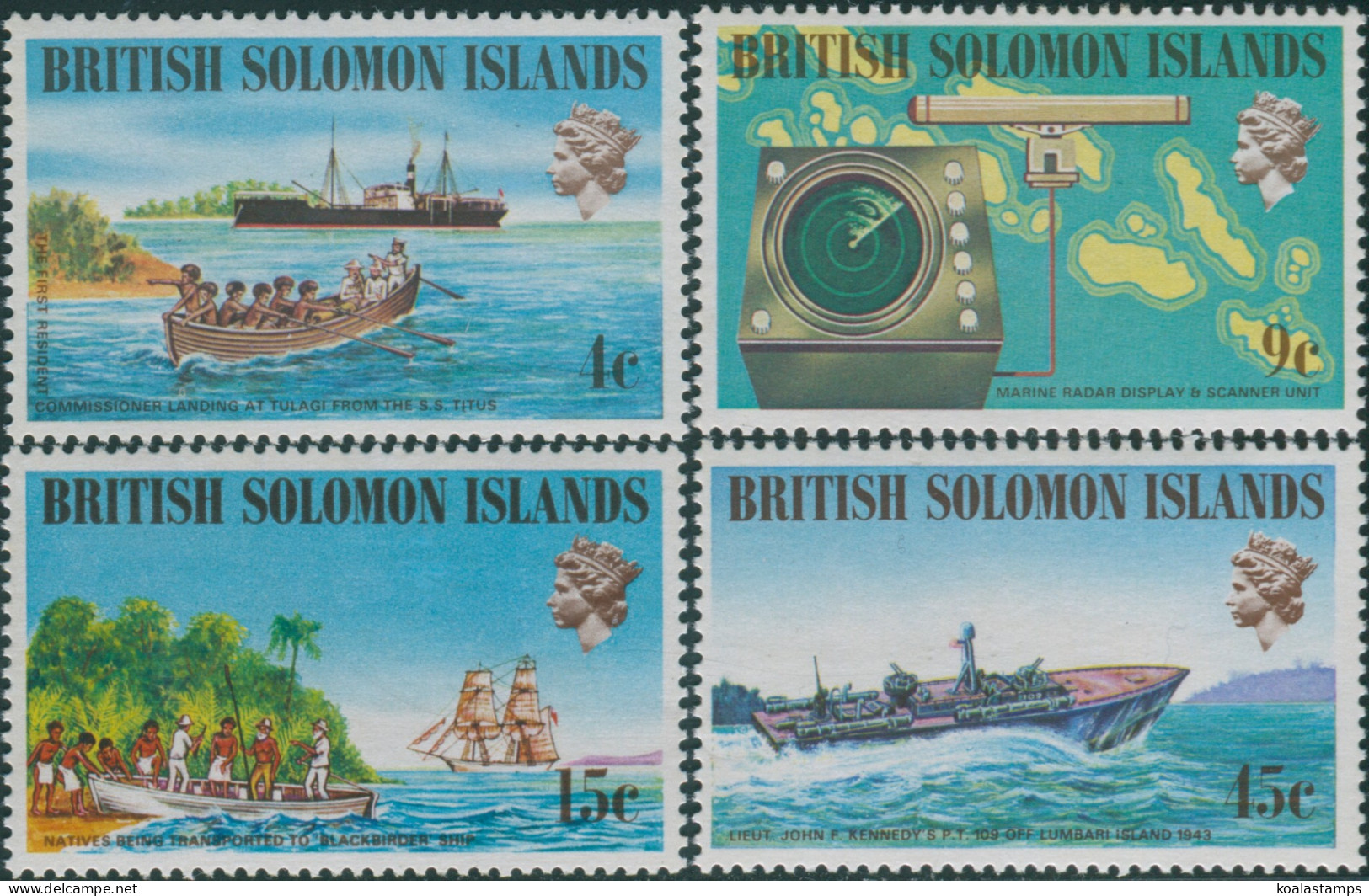 Solomon Islands 1974 SG254-257 Ships And Navigators Set MNH - Isole Salomone (1978-...)