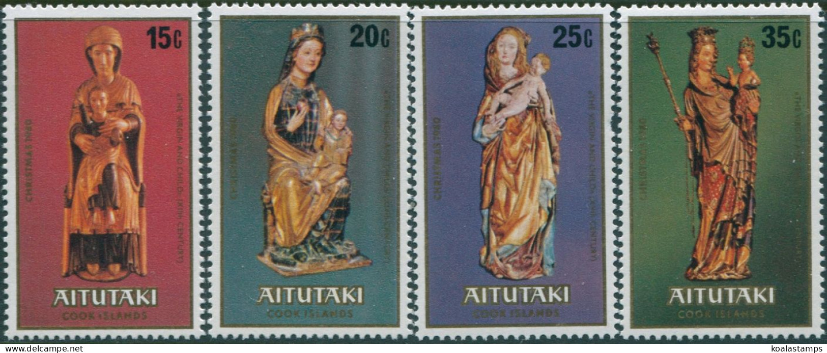 Aitutaki 1980 SG308-311 Christmas Set MNH - Cook