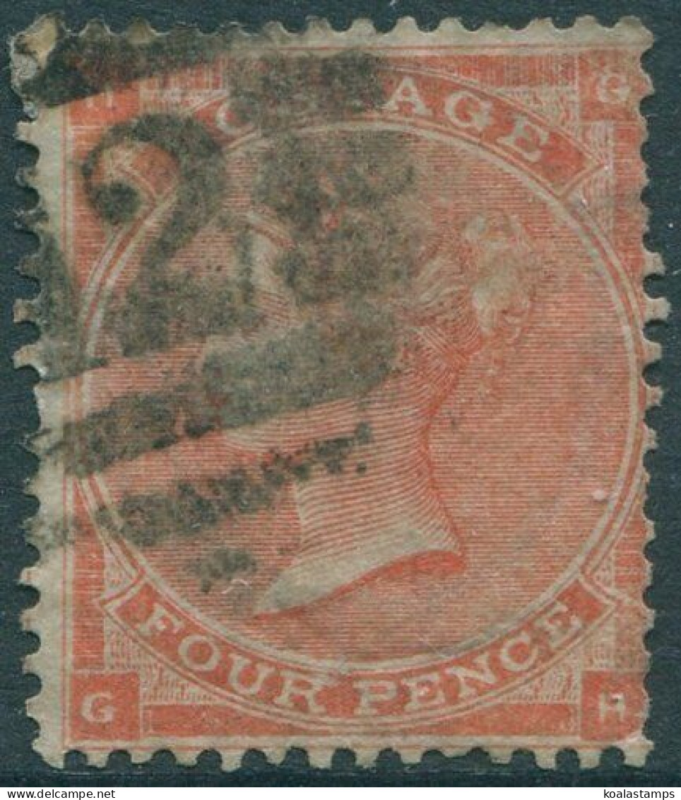 Great Britain 1862 SG80 4d Pale Red QV HGGH FU (amd) - Other & Unclassified