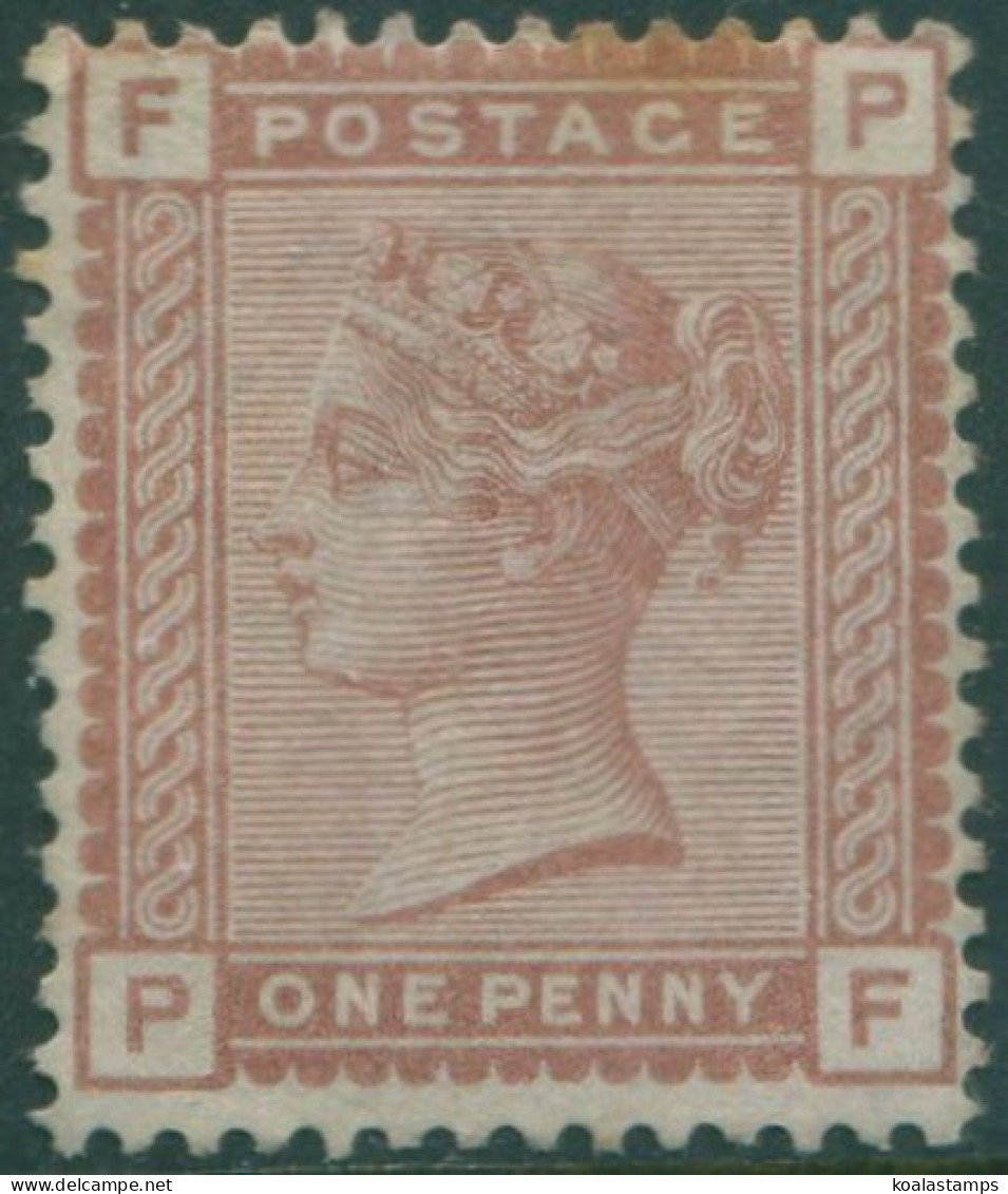 Great Britain 1880 SG166 1d Venetian Red QV FPPF Toning MNG (amd) - Other & Unclassified