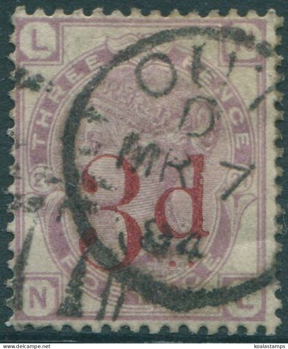 Great Britain 1883 SG159 3d On 3d Lilac QV FU (amd) - Autres & Non Classés