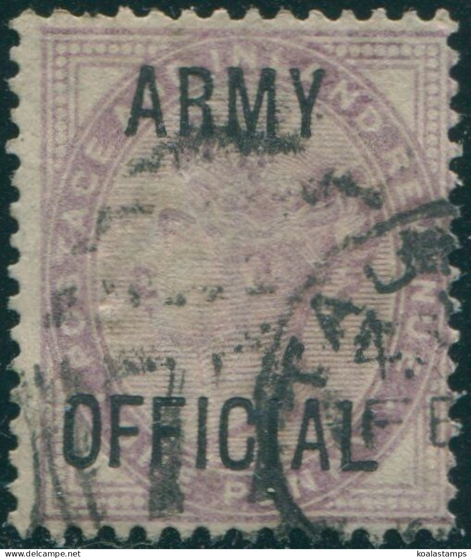 Great Britain Official 1896 SGO43 1d Pale Lilac QV ARMY OFFICIAL #1 FU (amd) - Andere & Zonder Classificatie