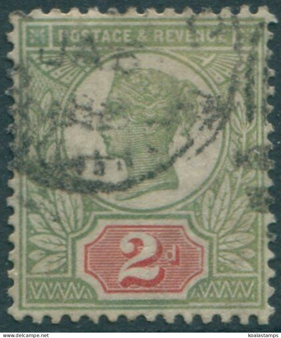 Great Britain 1887 SG200 2d Grey-green And Carmine QV #3 FU (amd) - Other & Unclassified