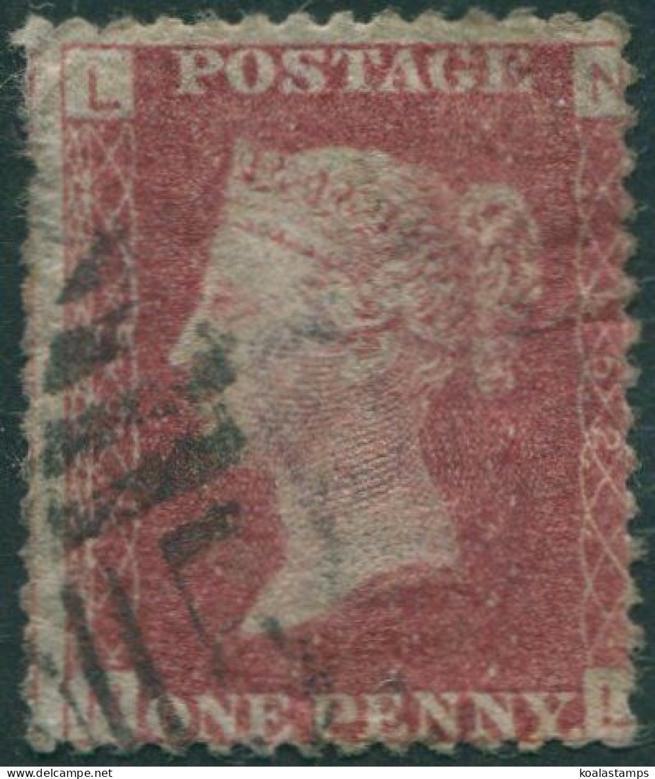 Great Britain 1858 SG43 1d Red QV LNNL Plate 162 Fine Used (amd) - Unclassified