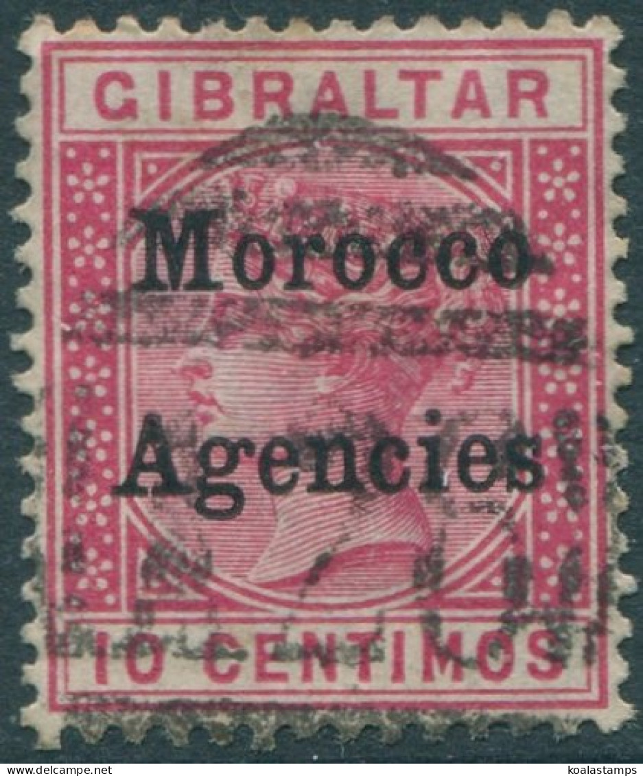 Morocco Agencies 1898 SG2 10c Carmine QV FU (amd) - Morocco Agencies / Tangier (...-1958)