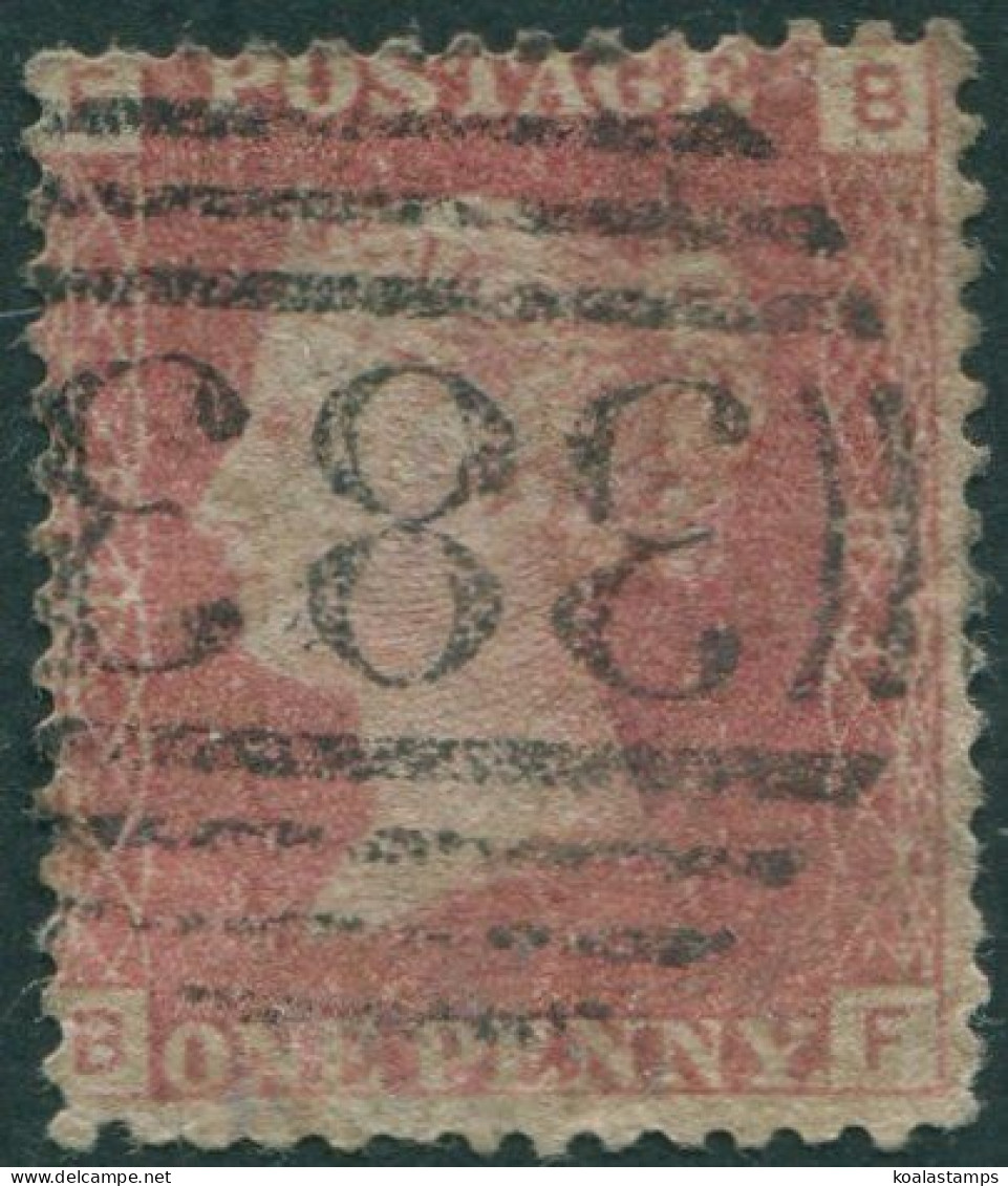 Great Britain 1858 SG43 1d Red QV FBBF Plate 83 Fine Used (amd) - Unclassified