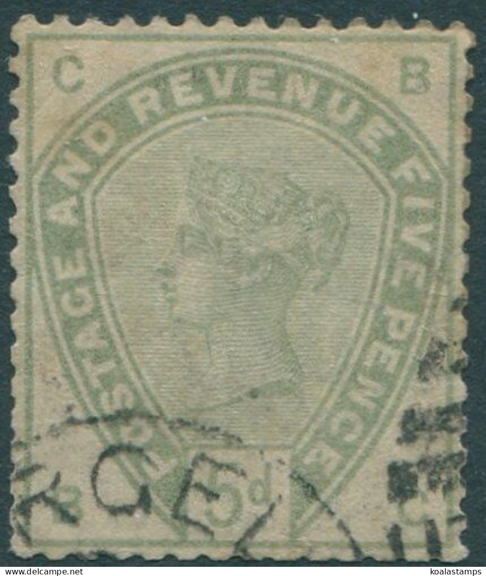 Great Britain 1883 SG193 5d Dull Green QV FU (amd) - Other & Unclassified