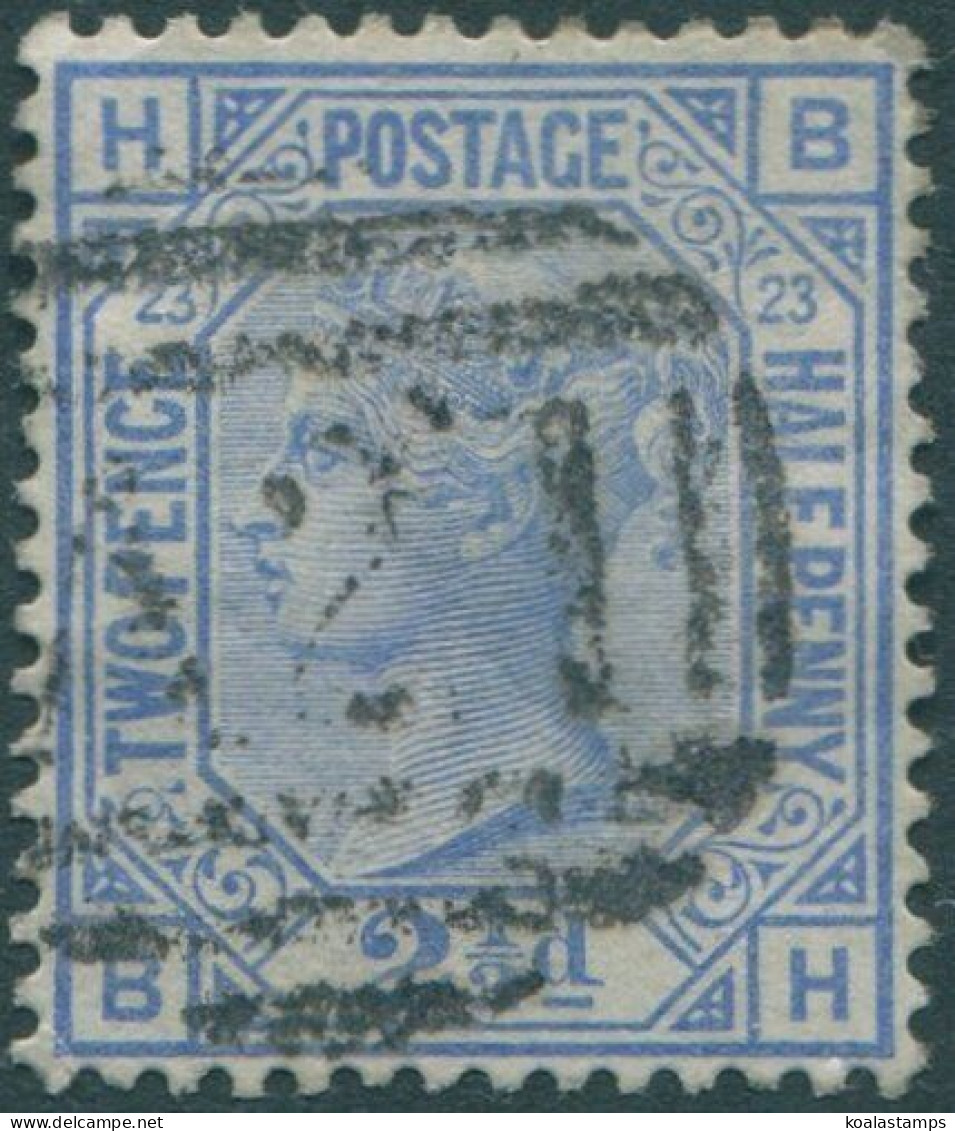 Great Britain 1881 SG157 2½d Blue QV HBBH Crown Wmk Plate 23 FU (amd) - Sonstige & Ohne Zuordnung