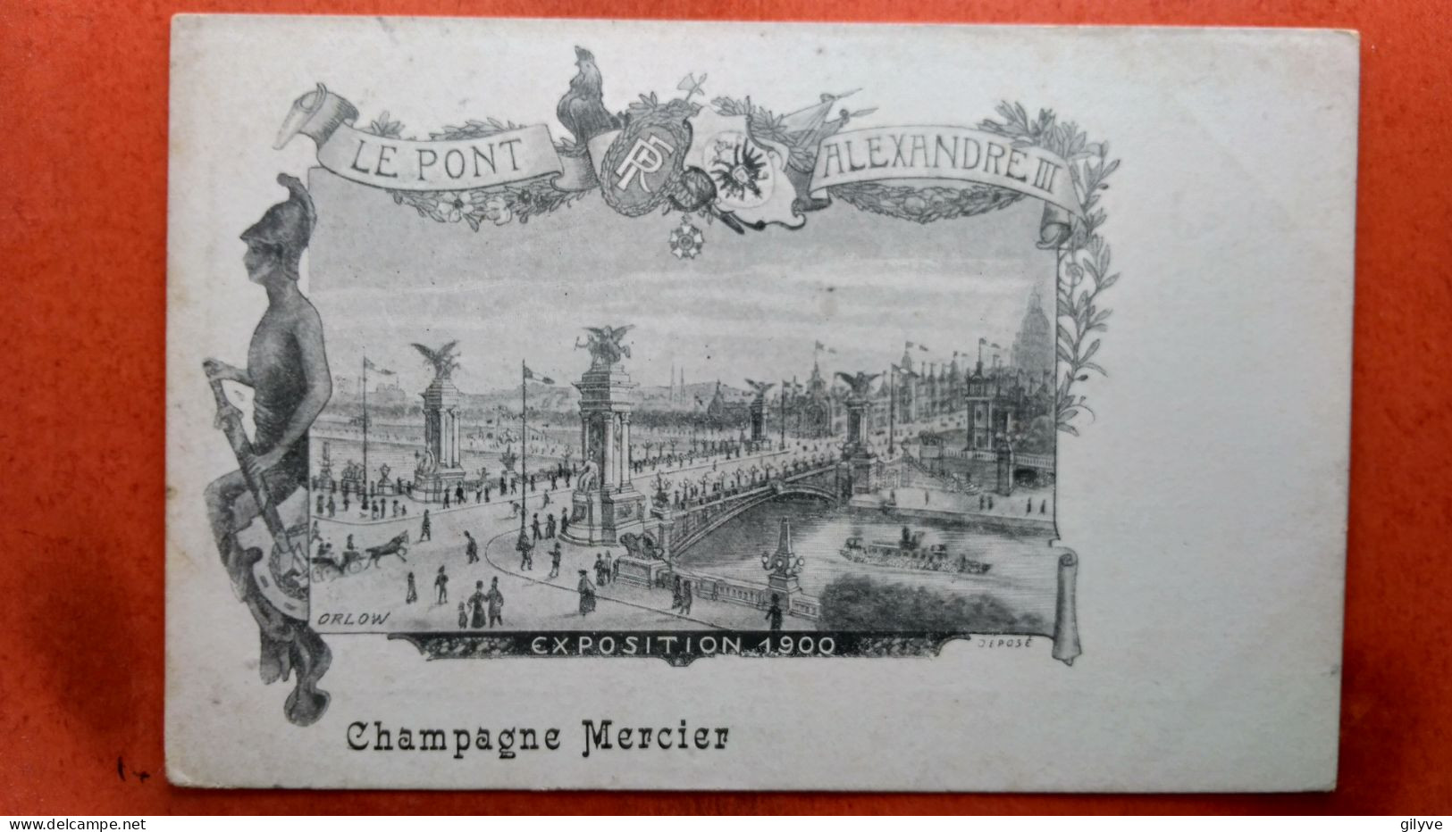 CPA (75) Exposition1900. Paris. Le Pont Alexandre.  Champagne Mercier. (7A.476) - Tentoonstellingen