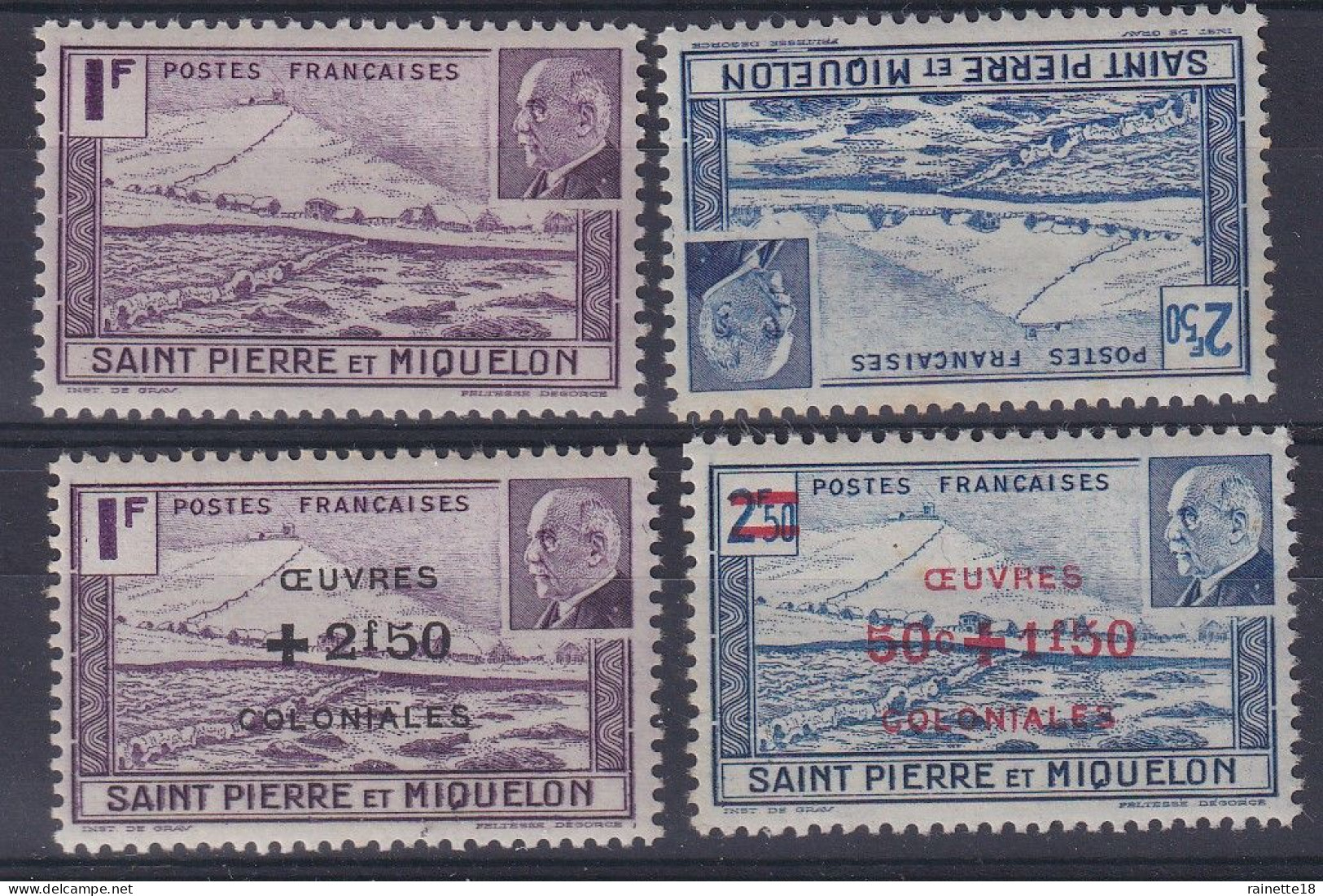 Saint Pierre Et Miquelon   210/211 ** + 312/313 ** - Neufs