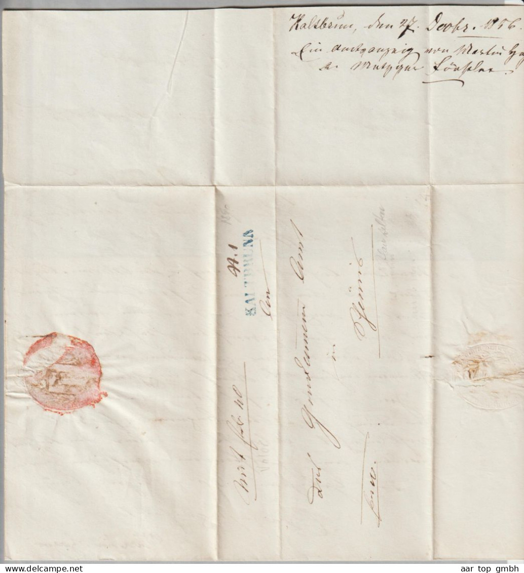 CH Heimat SG Kaltbrunn 1856-02-27 Amtlich-Brief Nach Schänis Langstempel - Covers & Documents