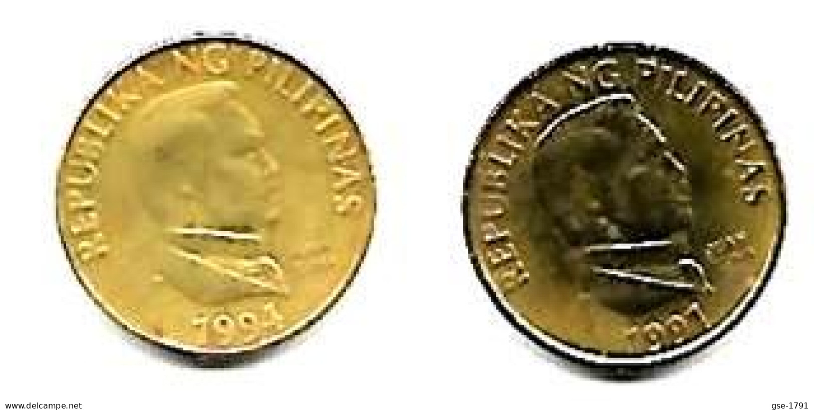 PHILIPPINES  Réforme Coinage, 25 Sentimo Petit Papillon  KM 241.2  , 2pièces , 1991-1994 TB - Filippijnen