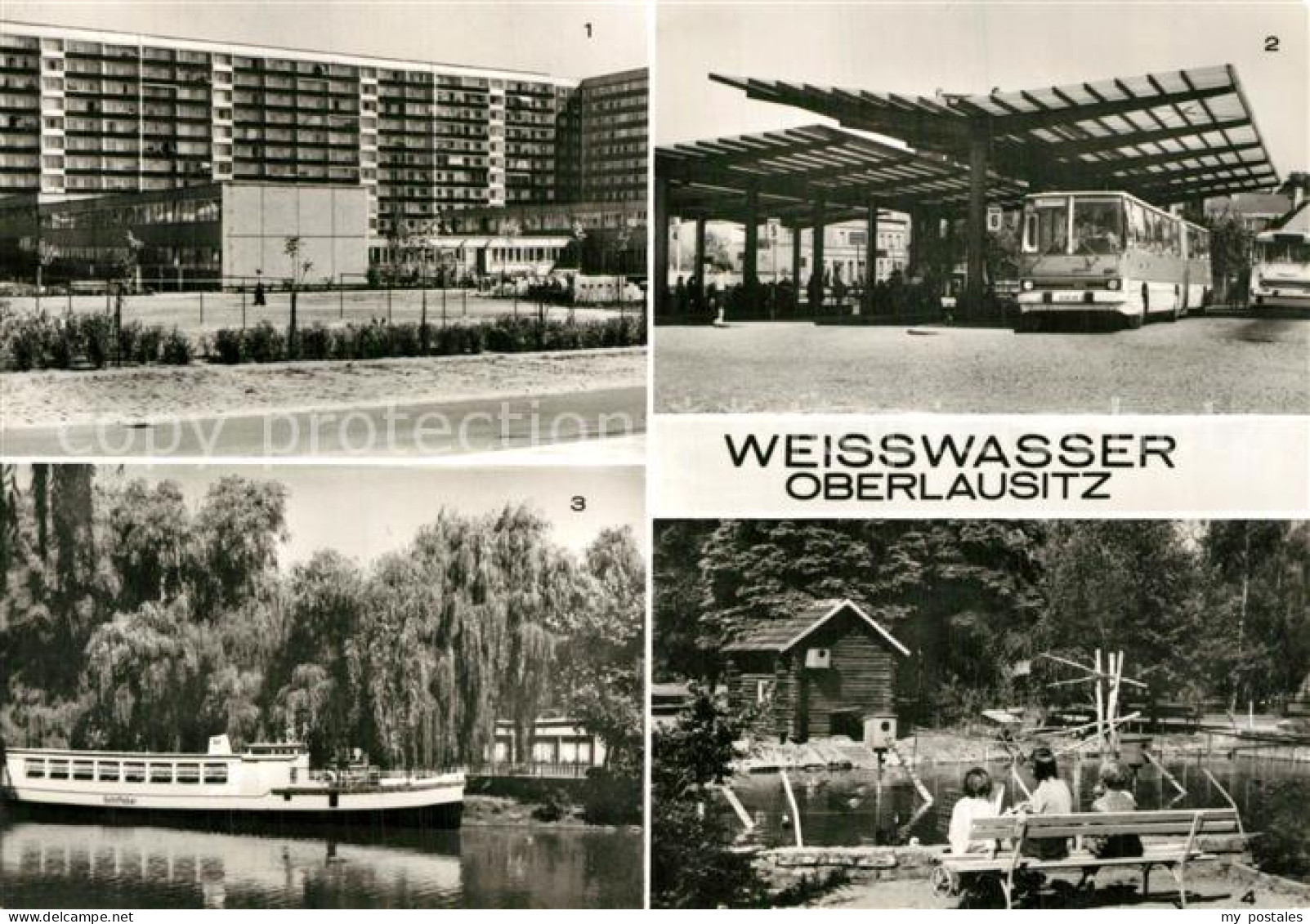 73613944 Weisswasser Oberlausitz Wohnkomplex Am Wasserturm Leninring Busbahnhof  - Weisswasser (Oberlausitz)