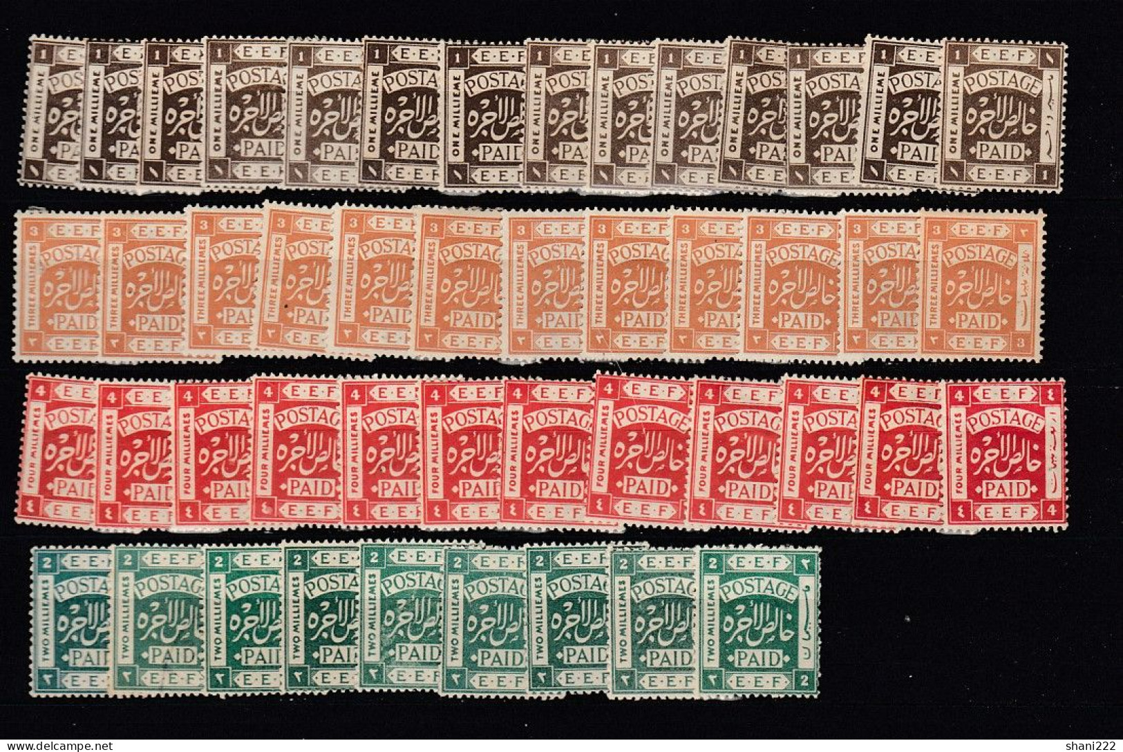 Palestine 1918 - EEF Series MH Selection (2-180) - Palestina