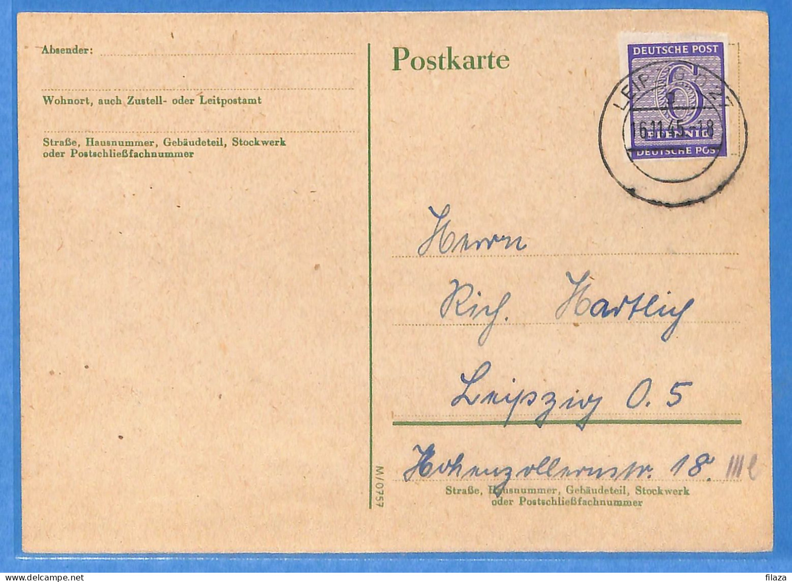 Allemagne Zone Soviétique - 1945 - Carte Postale De Leipzig - G32721 - Other & Unclassified