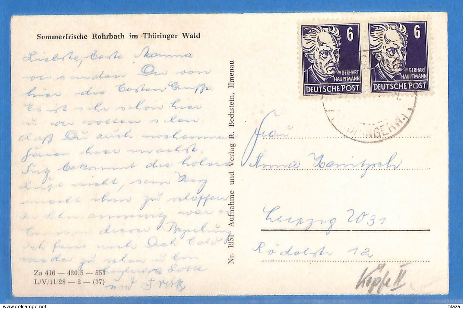 Allemagne Zone Soviétique - 194.. - Carte Postale De Rohrbach - G32720 - Sonstige & Ohne Zuordnung