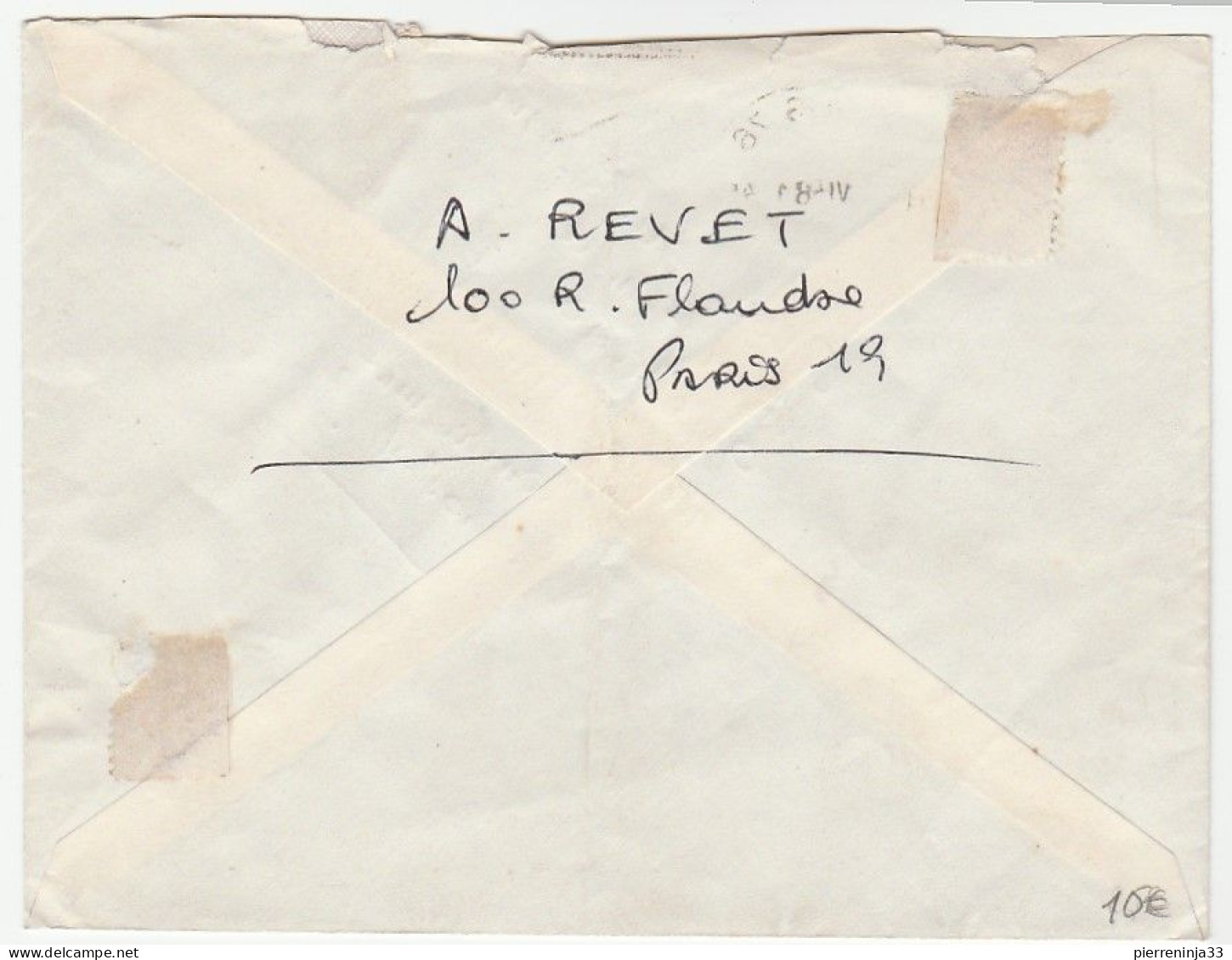 Lettre Avec Mixte Timbre Postal Et Timbre Fiscal (20f Lettre 20g), Total 21f Donc Pour Tromper La Poste, 1958 - Lettres & Documents