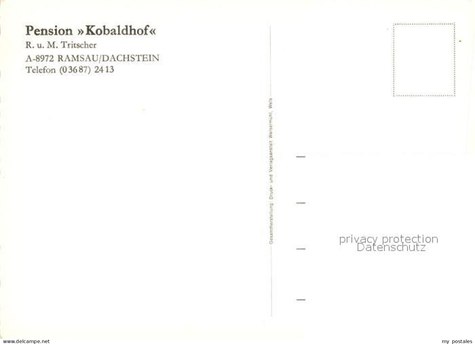 73613789 Ramsau Dachstein Steiermark Pension Kobaldhof Gastraum Alpen Wappen Ram - Sonstige & Ohne Zuordnung