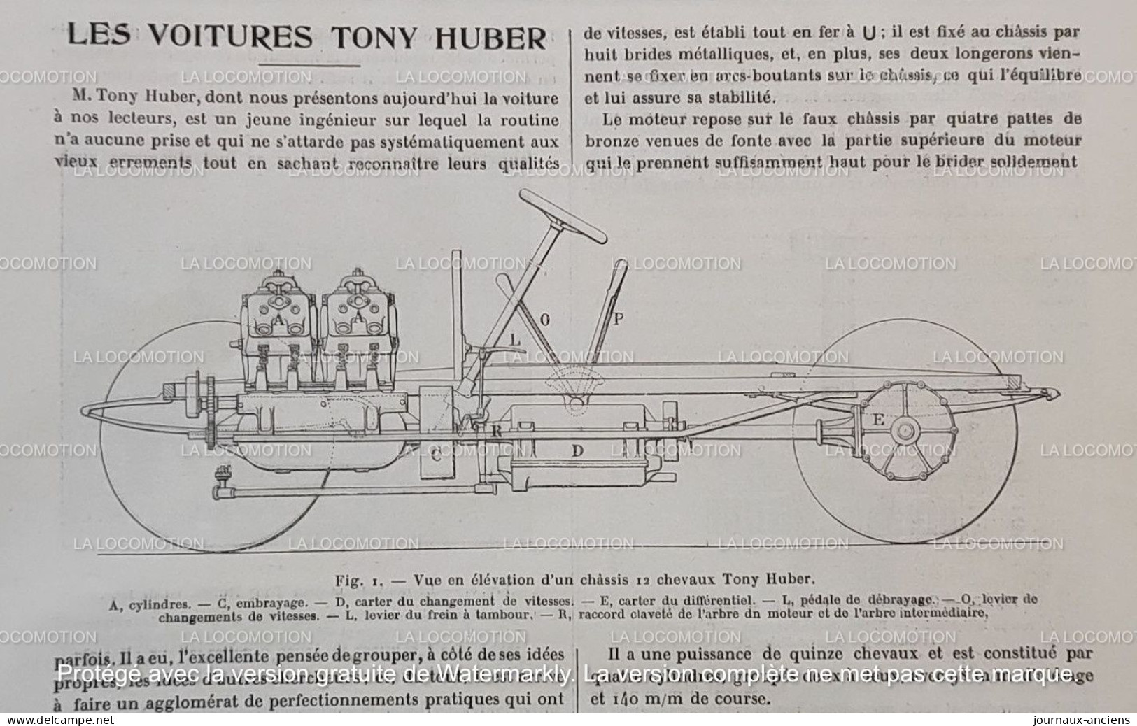 1902 Très Rare Revue Automobile " LA LOCOMOTION " Les Voitures " TONY HUBER " à Boulogne  Billancourt - 1900 - 1949