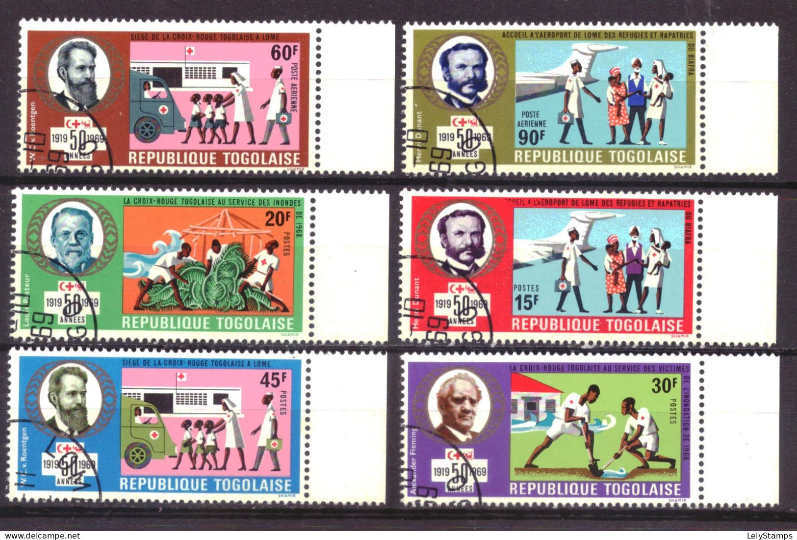 Togo 728 T/m 733 Used Red Cross (1969) - Togo (1960-...)