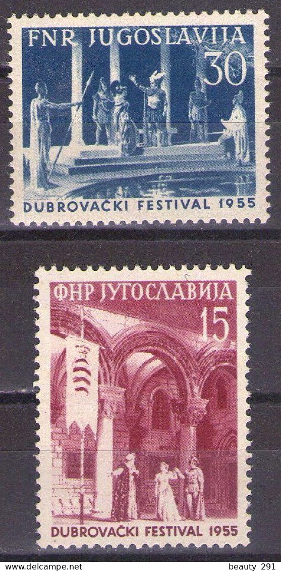 Yugoslavia 1955 - Dubrovnik Summer Festival - Mi 761-762 - MNH**VF - Nuovi