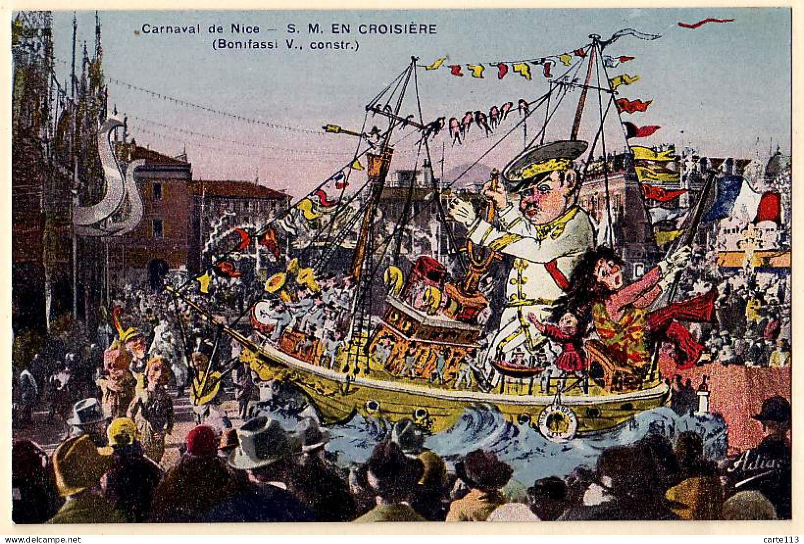6 - B19845CPA - NICE - Carnaval 1937 - S.M. En Croisiere - BONIFASSI V. - Très Bon état - ALPES-MARITIMES - Carnevale